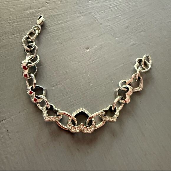Swarovski Crystal Silver Heart Bracelet - Picture 9 of 9